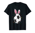 Easter Soccer Ball Egg Bunny Ears Funny T-Shirt - Aesthetic Graphic Unisex - T-Shirt, Sweatshirt, Hoodie