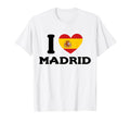 I Love Madrid Spain Spanish Heart Flag T-Shirt - Fun Novelty Design Unisex - T-Shirt, Sweatshirt, Hoodie