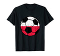 Poland Flag Soccer Fans Football T-Shirt - Fun Novelty Design Men Women - T-Shirt, Sweatshirt, Hoodie