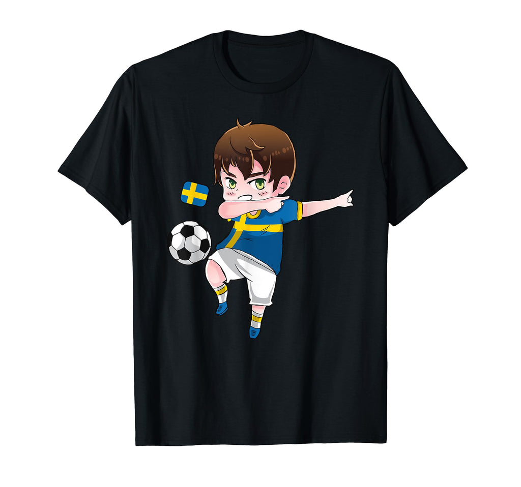 Dabbing Soccer Sweden Football T-Shirt - Custom Art Print Men Women - T-Shirt, Sweatshirt, Hoodie