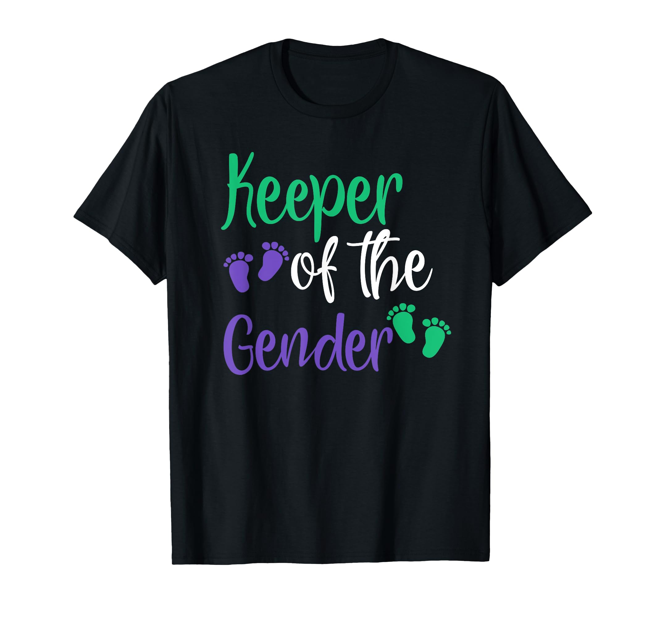 Gender Reveal Purple And Green Keeper T-Shirt - Custom Art Print Unisex - T-Shirt, Sweatshirt, Hoodie
