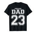 Custom Proud Volleyball Dad Number 23 T-Shirt - Novelty Apparel Unisex - T-Shirt, Sweatshirt, Hoodie