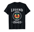 Legend Since July 2003 Soccer Birthday T-Shirt - Streetwear Style Men Women - T-Shirt, Sweatshirt, Hoodie