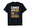 Gamer Dad Level 70 Unlocked 70Th T-Shirt - Aesthetic Graphic Unisex - T-Shirt, Sweatshirt, Hoodie
