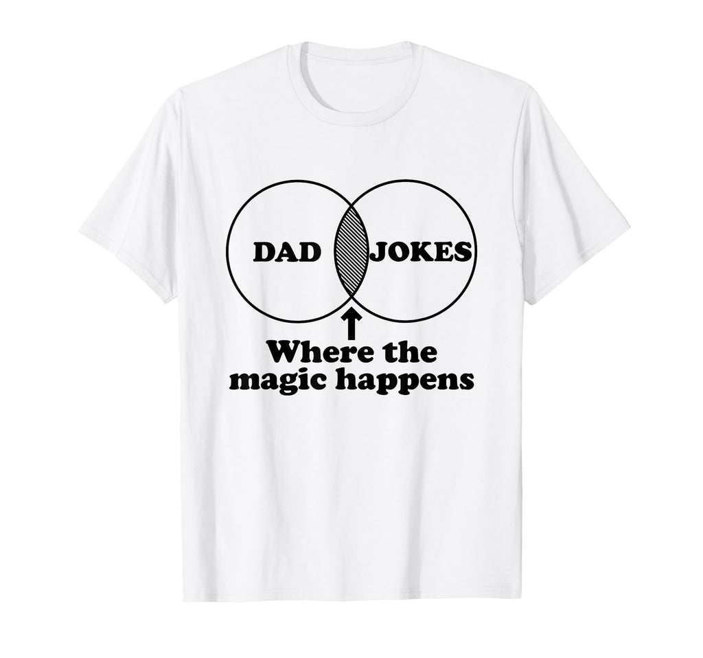 Dad Jokes Venn Diagram T-Shirt - Casual Everyday Wear for Adults - T-Shirt, Sweatshirt, Hoodie