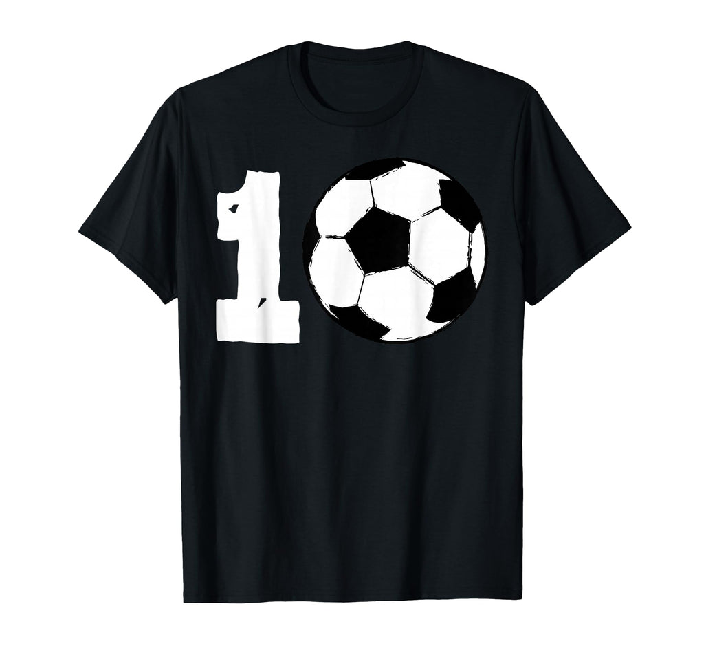 10 Soccer Birthday Party Team Player T-Shirt - Graphic Print for Adults - T-Shirt, Sweatshirt, Hoodie