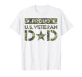 Proud U S Veteran Dad Camouflage Text T-Shirt - Streetwear Style Unisex - T-Shirt, Sweatshirt, Hoodie