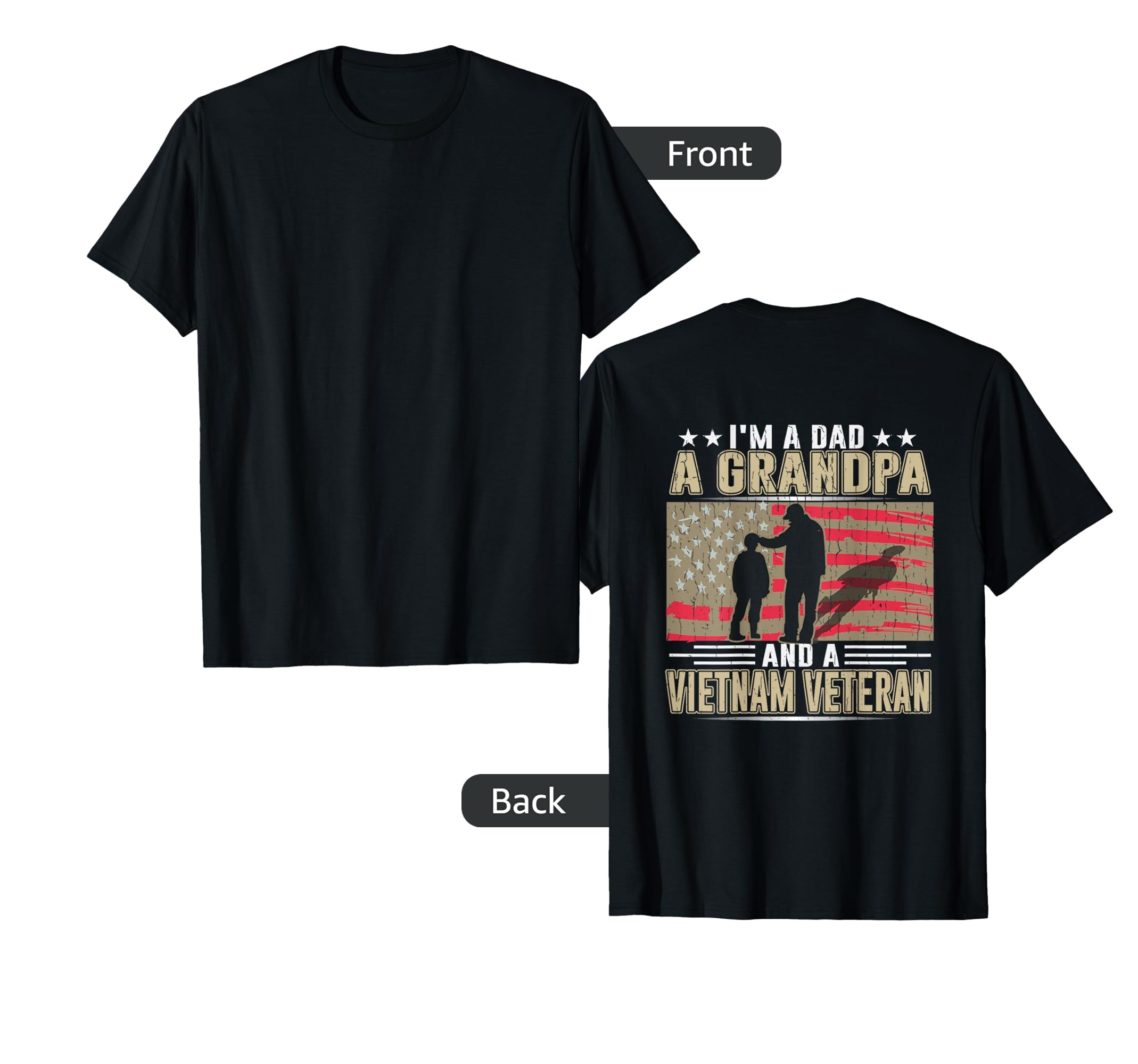 Im Dad Grandpa And Vietnam Veteran T-Shirt - Minimalist Print Men Women - T-Shirt, Sweatshirt, Hoodie