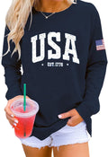 Womens USA Casual Graphic Knit Crew Neck Loose - Adult & Kids T-Shirts, Sweatshirts & Hoodies apparel design preview 1