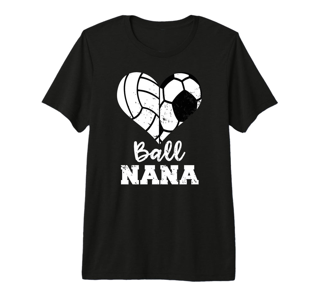 Ball Nana Funny Soccer Volleyball Nana Tri T-Shirt - Unique Graphic Unisex - T-Shirt, Sweatshirt, Hoodie