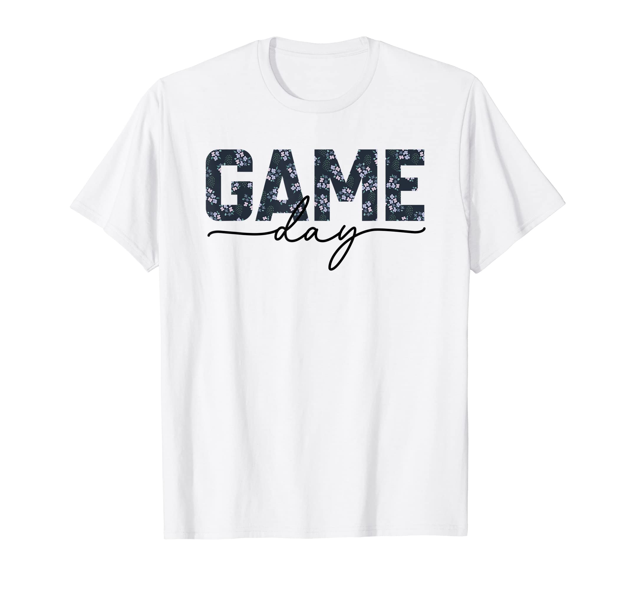 Game Day Spirit Blue Floral Sports T-Shirt - Casual Everyday Wear Unisex - T-Shirt, Sweatshirt, Hoodie