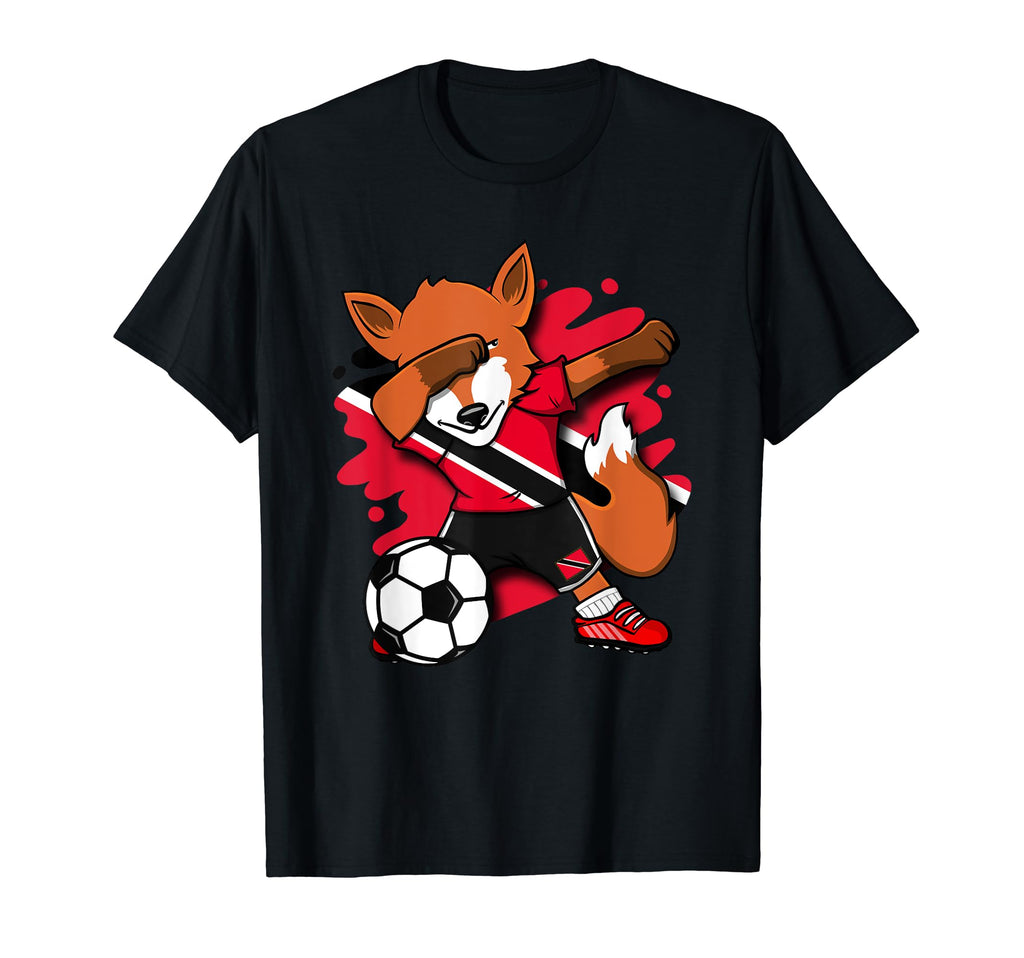 Dabbing Fox Trinidad And Tobago Soccer T-Shirt - Unique Graphic Men Women - T-Shirt, Sweatshirt, Hoodie