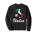 Italy Map Soccer Forza Azzurri Sweatshirt - Graphic Print for Adults - T-Shirt, Sweatshirt, Hoodie