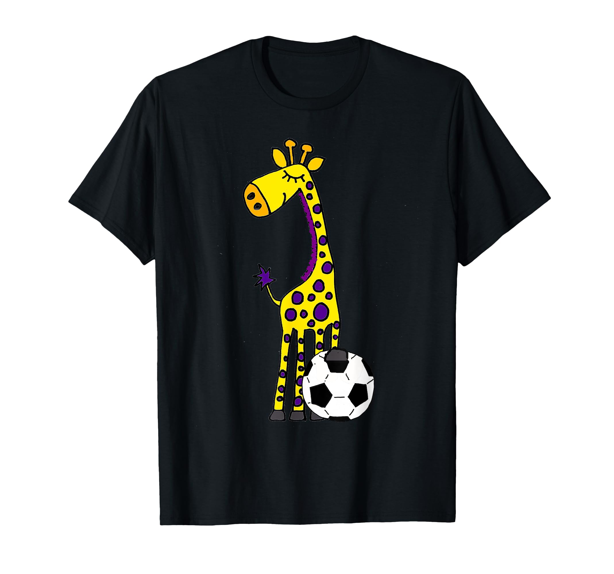 Smilealottees Funny Giraffe Playing T-Shirt - Minimalist Print for Adults - T-Shirt, Sweatshirt, Hoodie