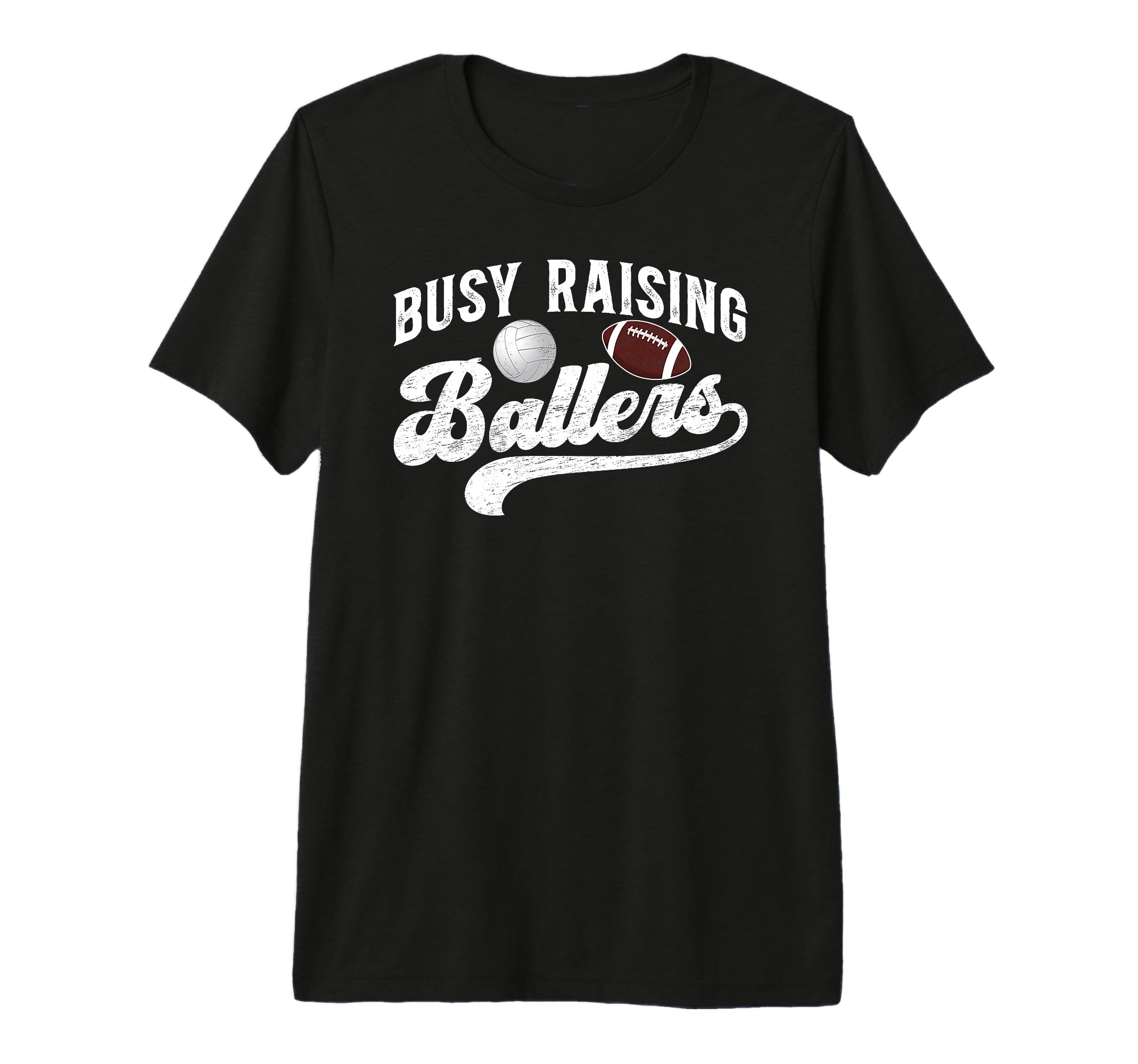 Mens Busy Raising Ballers Volleyball T-Shirt - Minimalist Print Unisex - T-Shirt, Sweatshirt, Hoodie