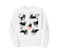Black Cat Bunny Eggs Happy Easter Sweatshirt - Trendy Graphic Men Women - T-Shirt, Sweatshirt, Hoodie