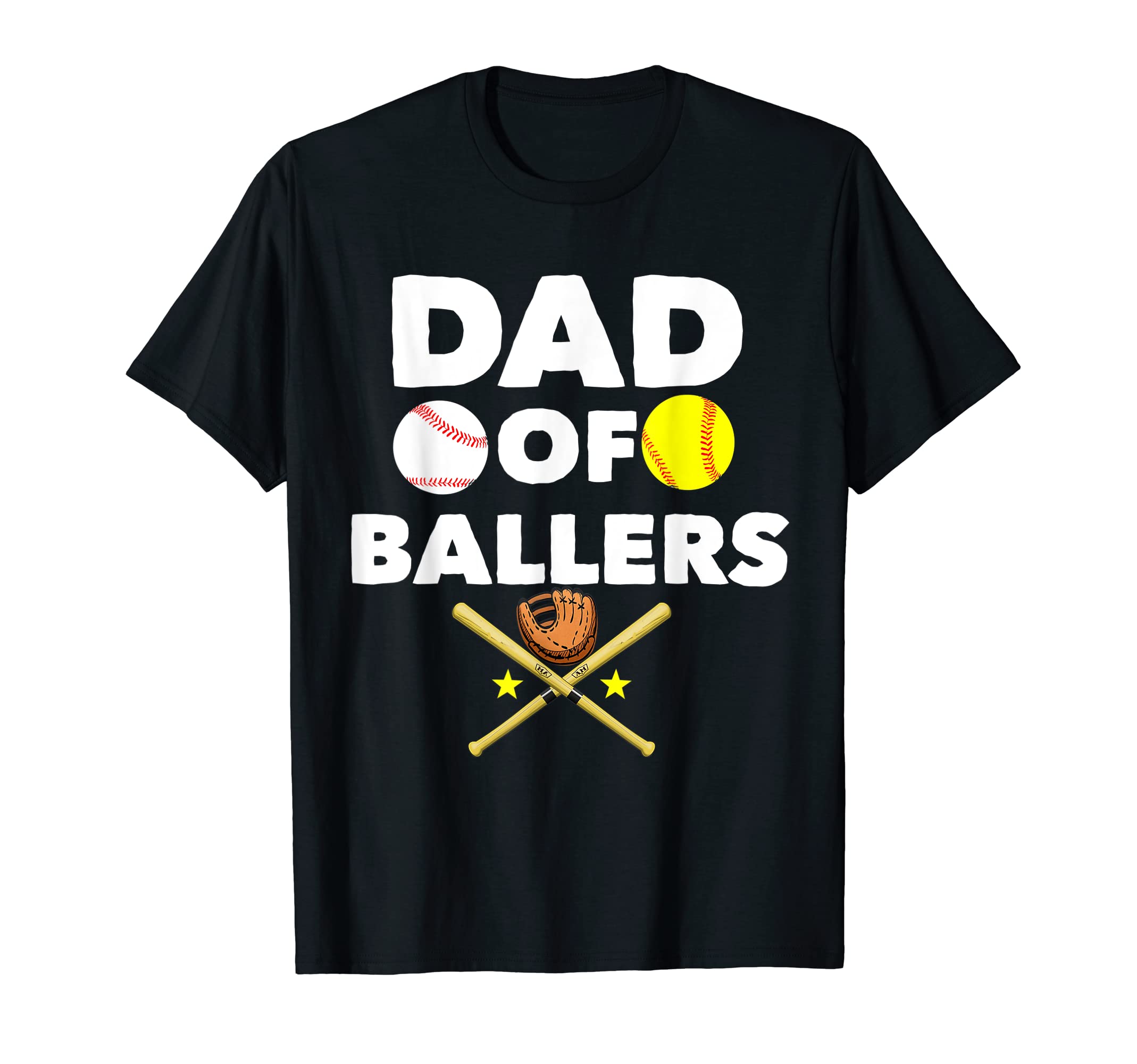 Dad Ballers Bat Glove Baseball Softball T-Shirt - Aesthetic Graphic Unisex - T-Shirt, Sweatshirt, Hoodie