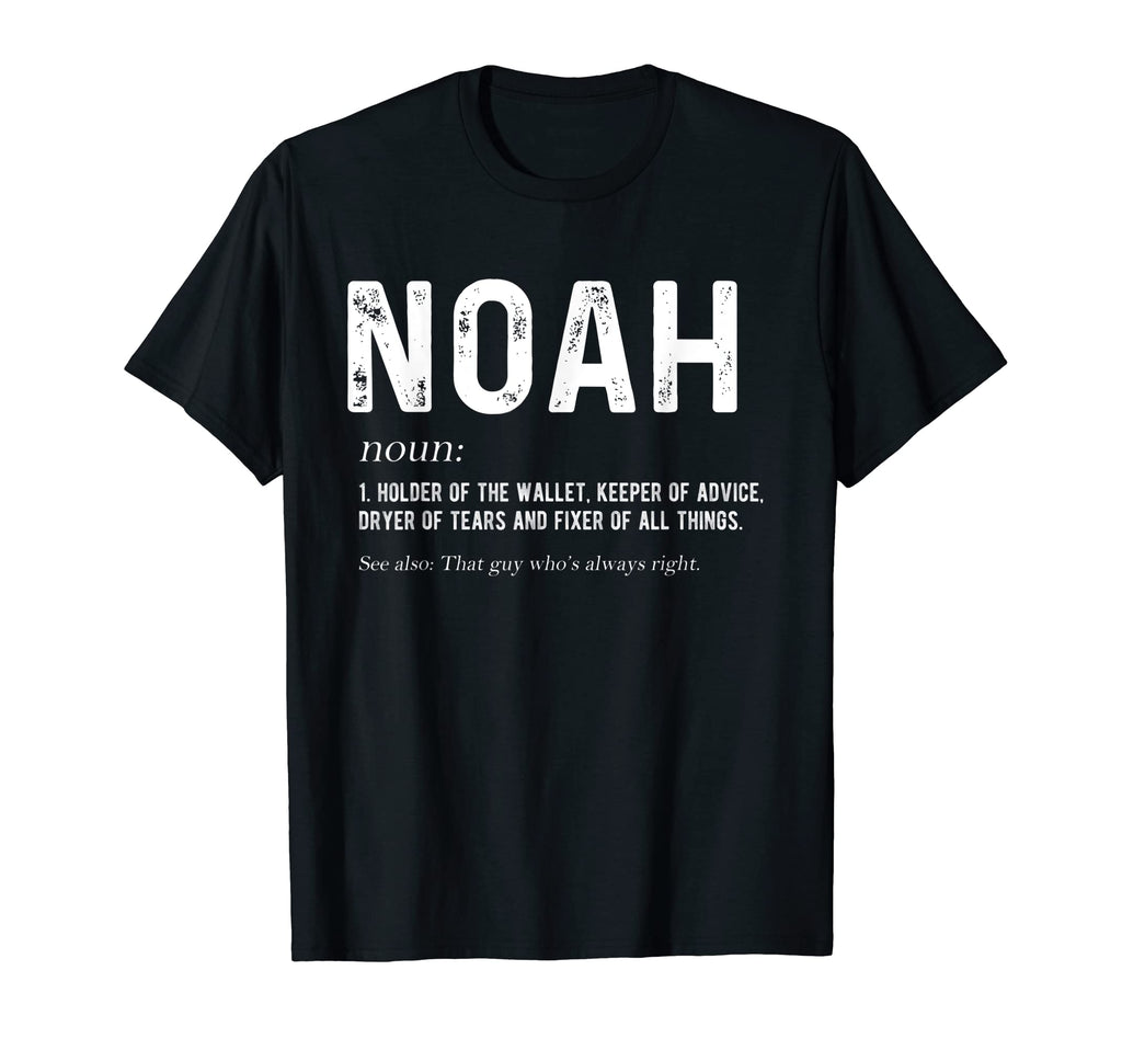 Mens Personalized Noah Dad Noun T-Shirt - Minimalist Print for Adults - T-Shirt, Sweatshirt, Hoodie