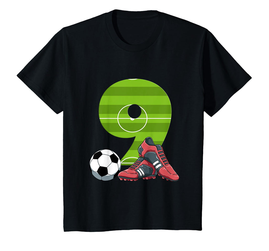 Ninth Birthday Soccer 9 Year Old T-Shirt - Casual Everyday Wear Men Women - T-Shirt, Sweatshirt, Hoodie