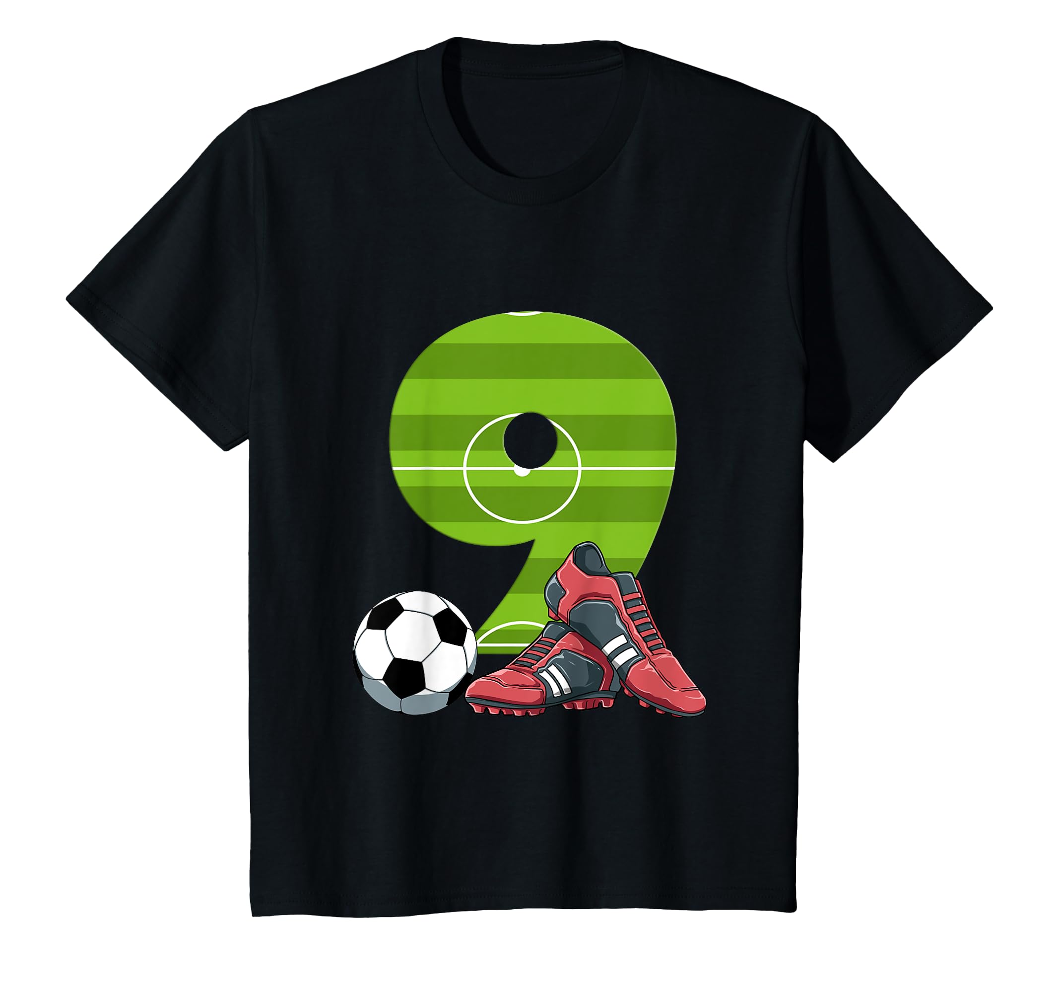 Ninth Birthday Soccer 9 Year Old T-Shirt - Casual Everyday Wear Men Women - T-Shirt, Sweatshirt, Hoodie