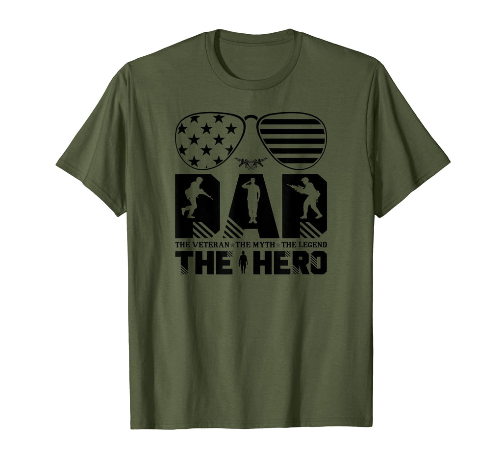 Mens Military Green Veterans Day T-Shirt - Casual Everyday Wear for Adults - T-Shirt, Sweatshirt, Hoodie