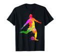Soccer Player Colorful Paint T-Shirt - Aesthetic Graphic for Adults - T-Shirt, Sweatshirt, Hoodie