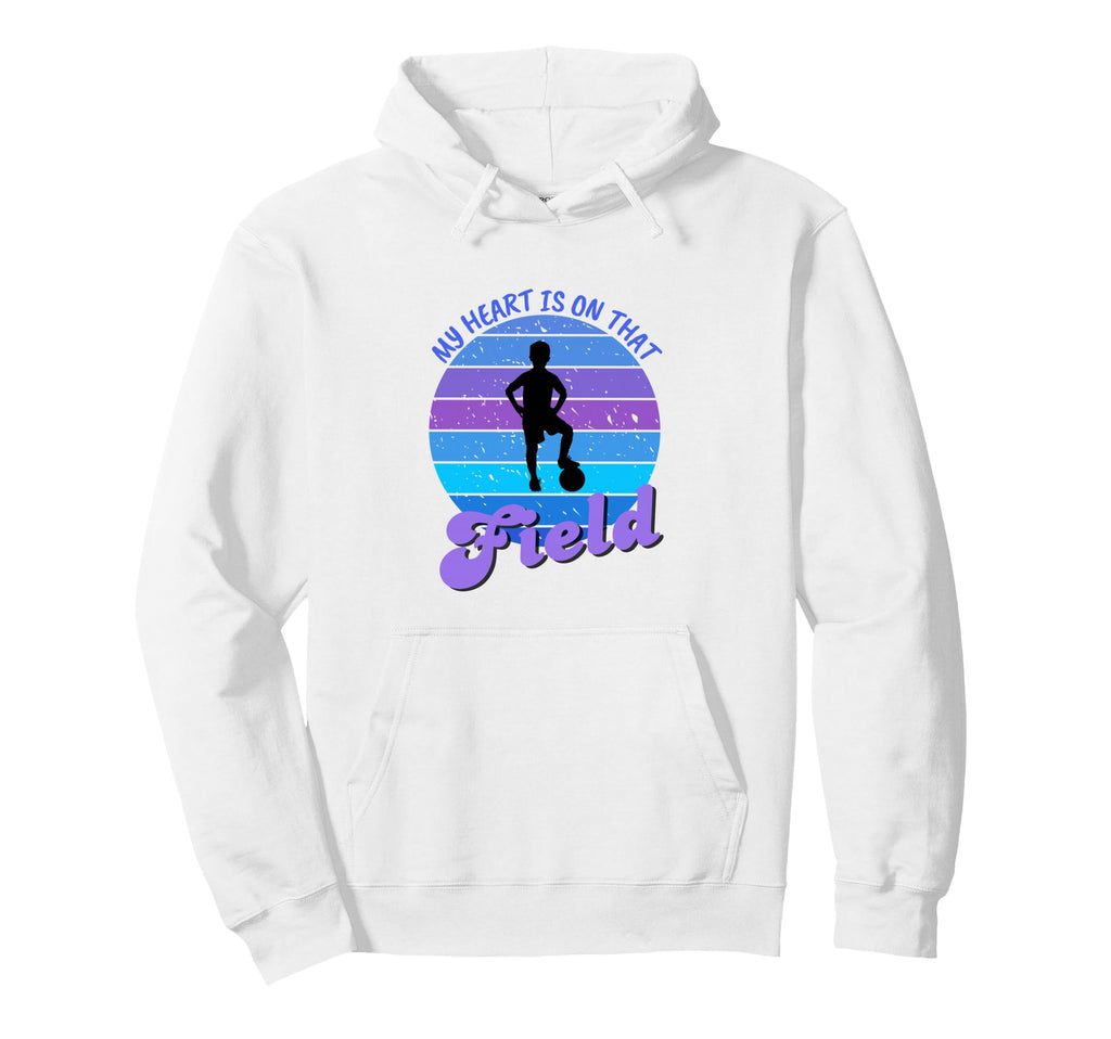 Soccer Mom My Heart Is That Field Hoodie - Casual Everyday Wear Unisex - T-Shirt, Sweatshirt, Hoodie
