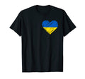 Ukraine Patriotic Heart Flag World T-Shirt - Fun Novelty Design for Adults - T-Shirt, Sweatshirt, Hoodie
