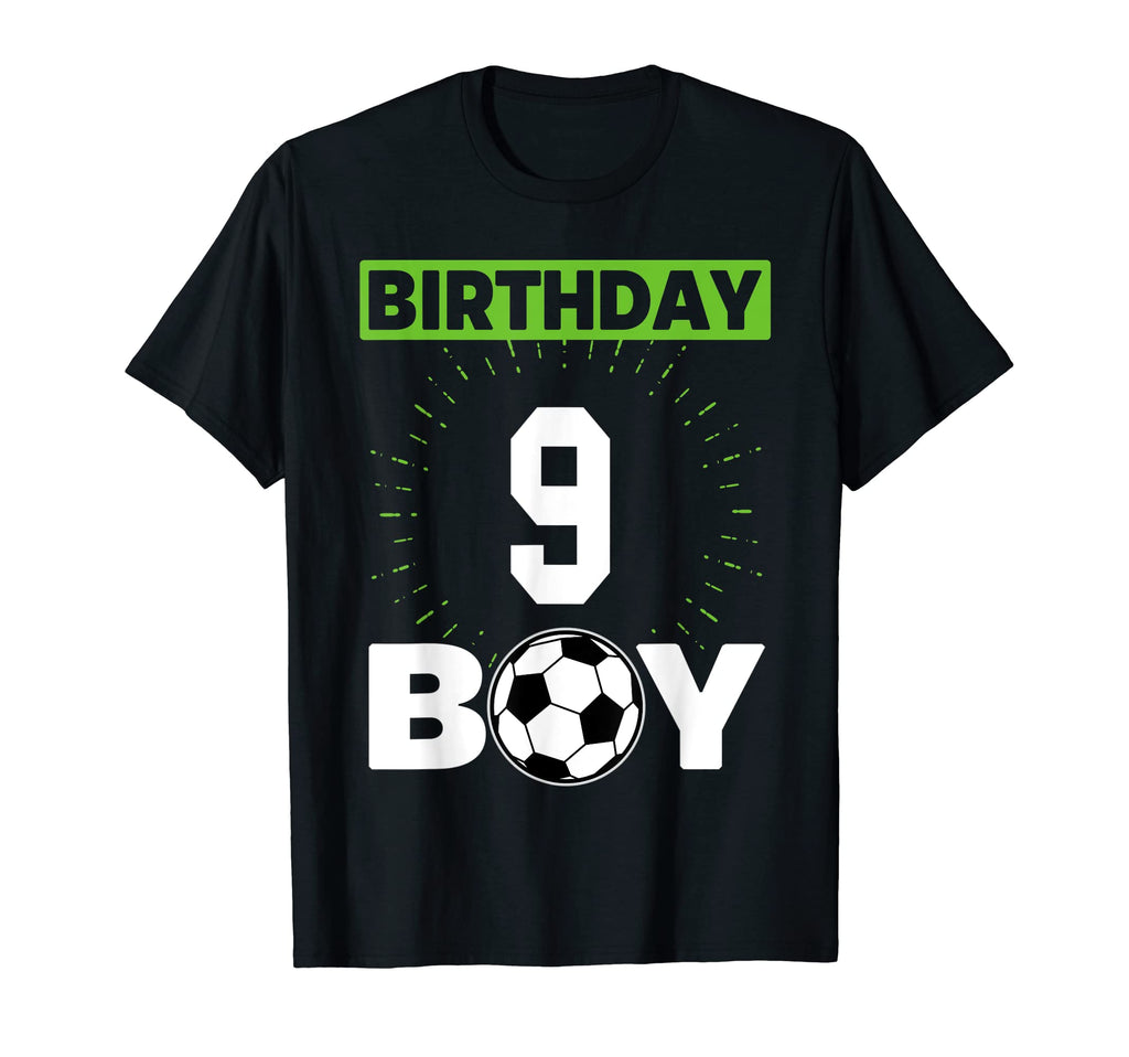 Soccer Birthday 9 Th Birthday T-Shirt - Minimalist Print Men Women - T-Shirt, Sweatshirt, Hoodie