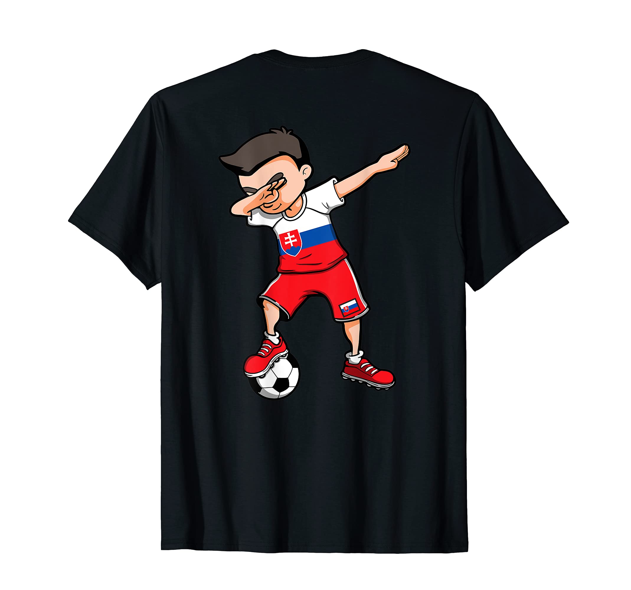 Dabbing Soccer Slovakia Jersey Slovak T-Shirt - Trendy Graphic Unisex - T-Shirt, Sweatshirt, Hoodie