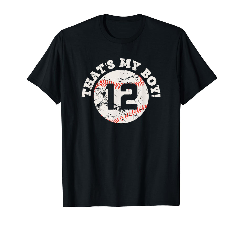 Thats My 12 Baseball Player Mom Or T-Shirt - Streetwear Style for Adults - T-Shirt, Sweatshirt, Hoodie