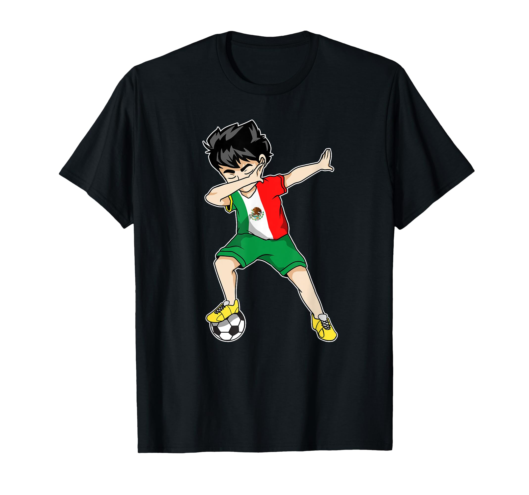 Dabbing Soccer Mexico Football Mexican T-Shirt - Trendy Graphic Men Women - T-Shirt, Sweatshirt, Hoodie