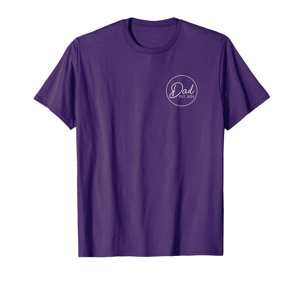Dad 2024 Circle Dad Est 2024 T-Shirt - Trendy Graphic Unisex - T-Shirt, Sweatshirt, Hoodie