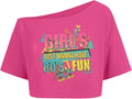 80s for Women Neon Off The Shoulder Crop Tops Girl's - Adult & Kids T-Shirts, Sweatshirts & Hoodies apparel design preview 1
