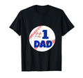 Number 1 Baseball Dad Bats Ball T-Shirt - Custom Art Print for Adults - T-Shirt, Sweatshirt, Hoodie