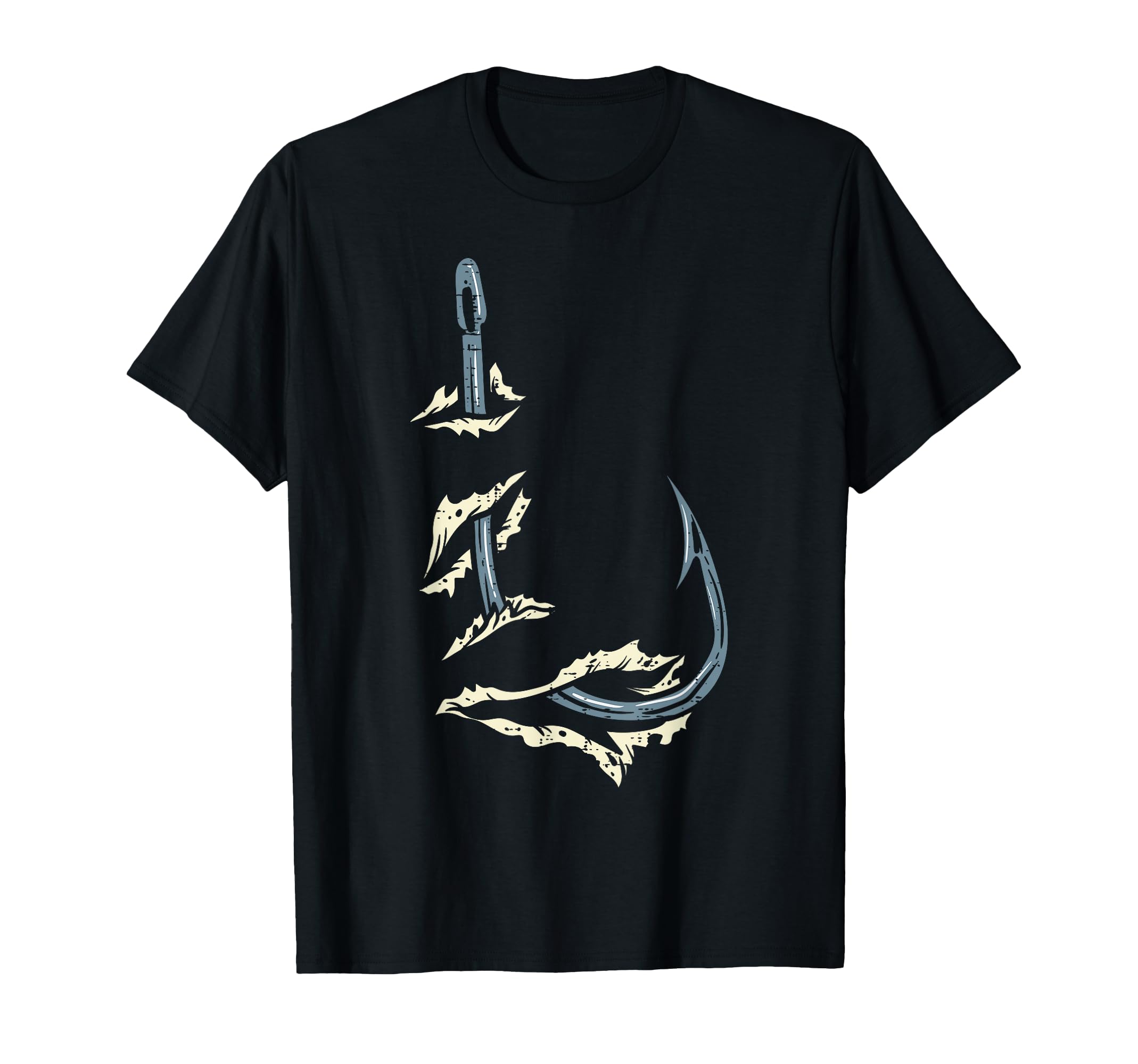 Fish Hook Fishing Fisher Fisherman Angler T-Shirt - Graphic Print Unisex - T-Shirt, Sweatshirt, Hoodie