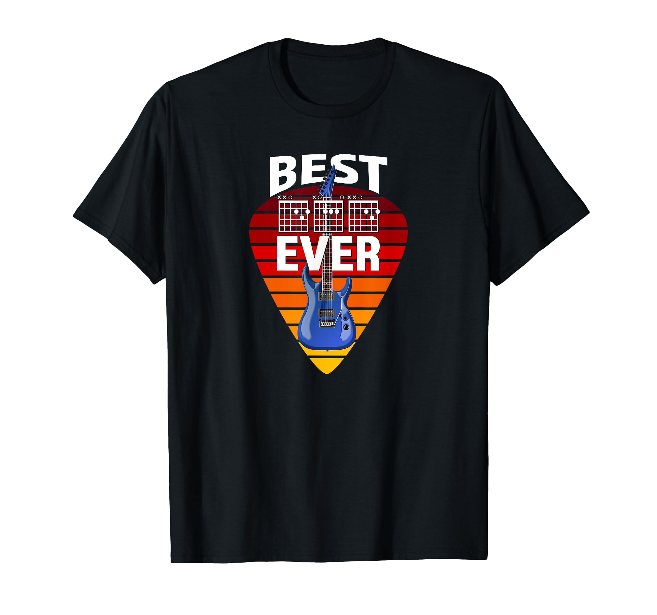 Mens Guitarist Father Best Dad Ever Music T-Shirt - Trendy Graphic Unisex - T-Shirt, Sweatshirt, Hoodie