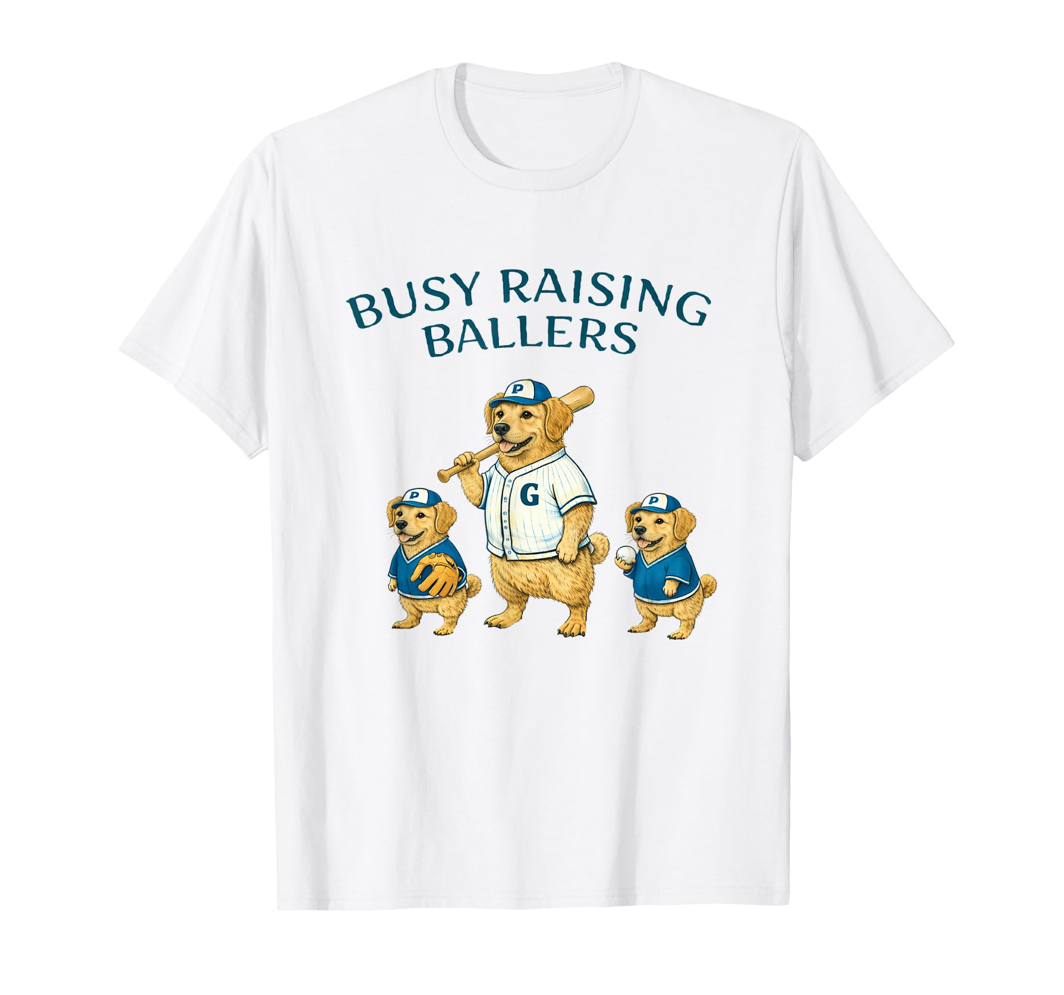 Busy Raising Baller Baseball T-Shirt - Fun Novelty Design Men Women - T-Shirt, Sweatshirt, Hoodie