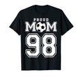 Number 98 Custom Proud Soccer Futbol T-Shirt - Minimalist Print for Adults - T-Shirt, Sweatshirt, Hoodie