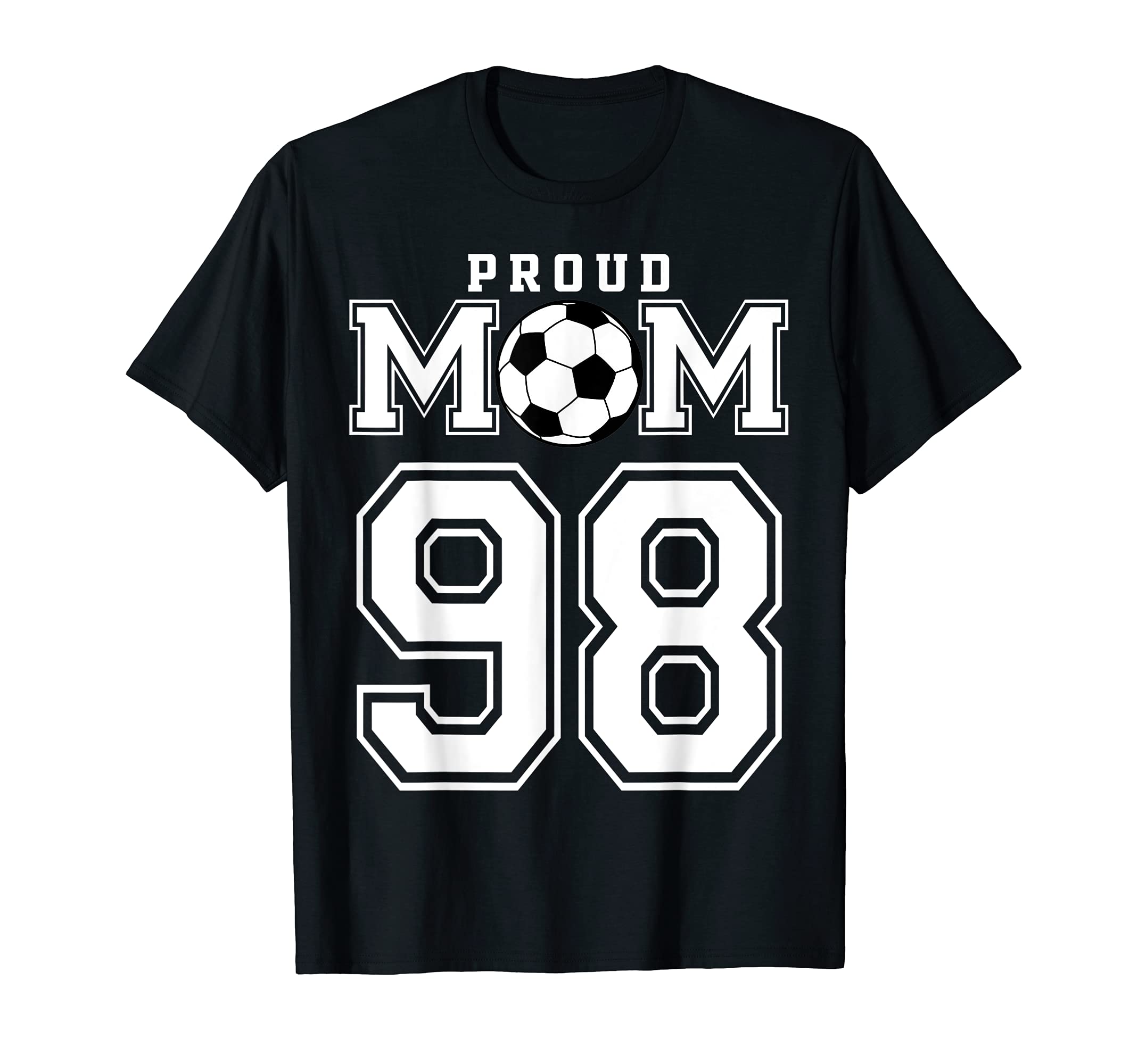 Number 98 Custom Proud Soccer Futbol T-Shirt - Minimalist Print for Adults - T-Shirt, Sweatshirt, Hoodie
