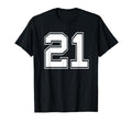 Number 21 Baseball Football Soccer T-Shirt - Novelty Apparel Men Women - T-Shirt, Sweatshirt, Hoodie