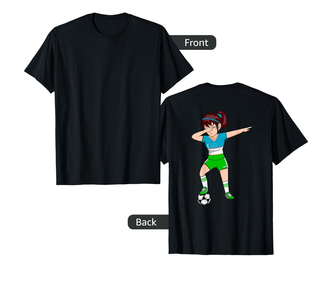 Dabbing Soccer Uzbekistan Jersey T-Shirt - Minimalist Print Unisex - T-Shirt, Sweatshirt, Hoodie