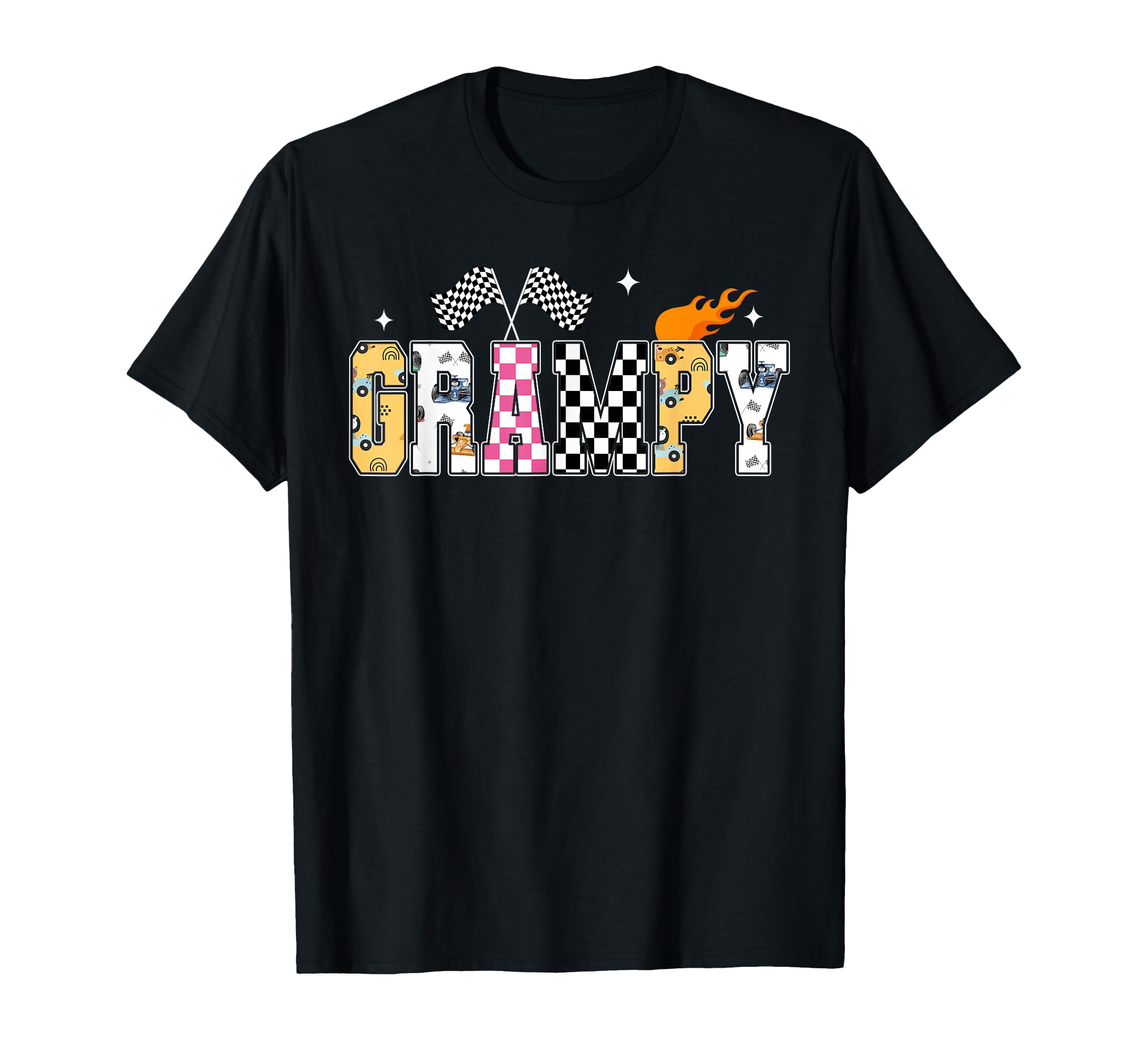 Grampy Pit Crew Racing Car Birthday T-Shirt - Minimalist Print Unisex - T-Shirt, Sweatshirt, Hoodie
