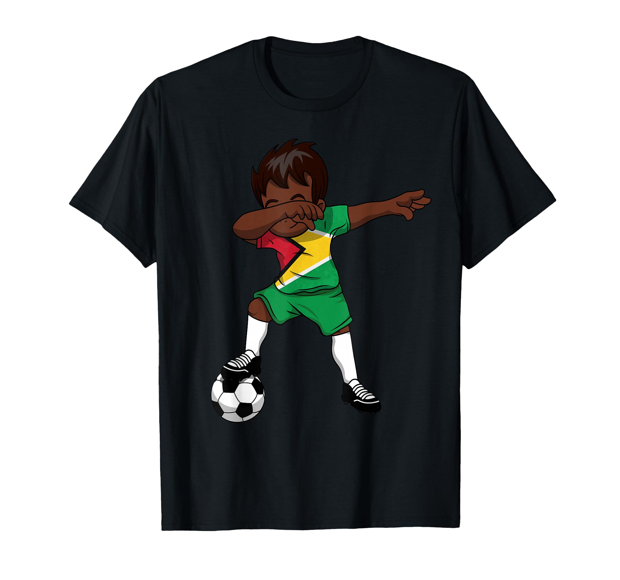 Dabbing Soccer Guyana Guyanese T-Shirt - Aesthetic Graphic Men Women - T-Shirt, Sweatshirt, Hoodie