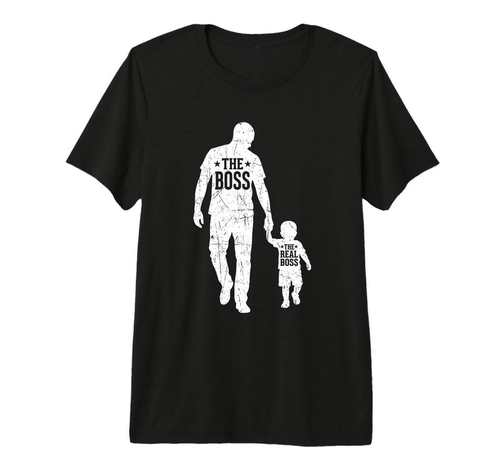 Boss Real Boss Funny Dad Son T-Shirt - Custom Art Print for Adults - T-Shirt, Sweatshirt, Hoodie