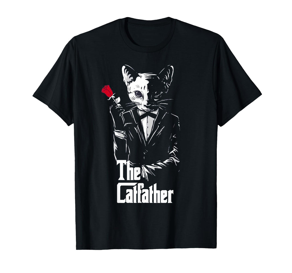 Catfather Cat Fathers Day T-Shirt - Novelty Apparel for Adults - T-Shirt, Sweatshirt, Hoodie