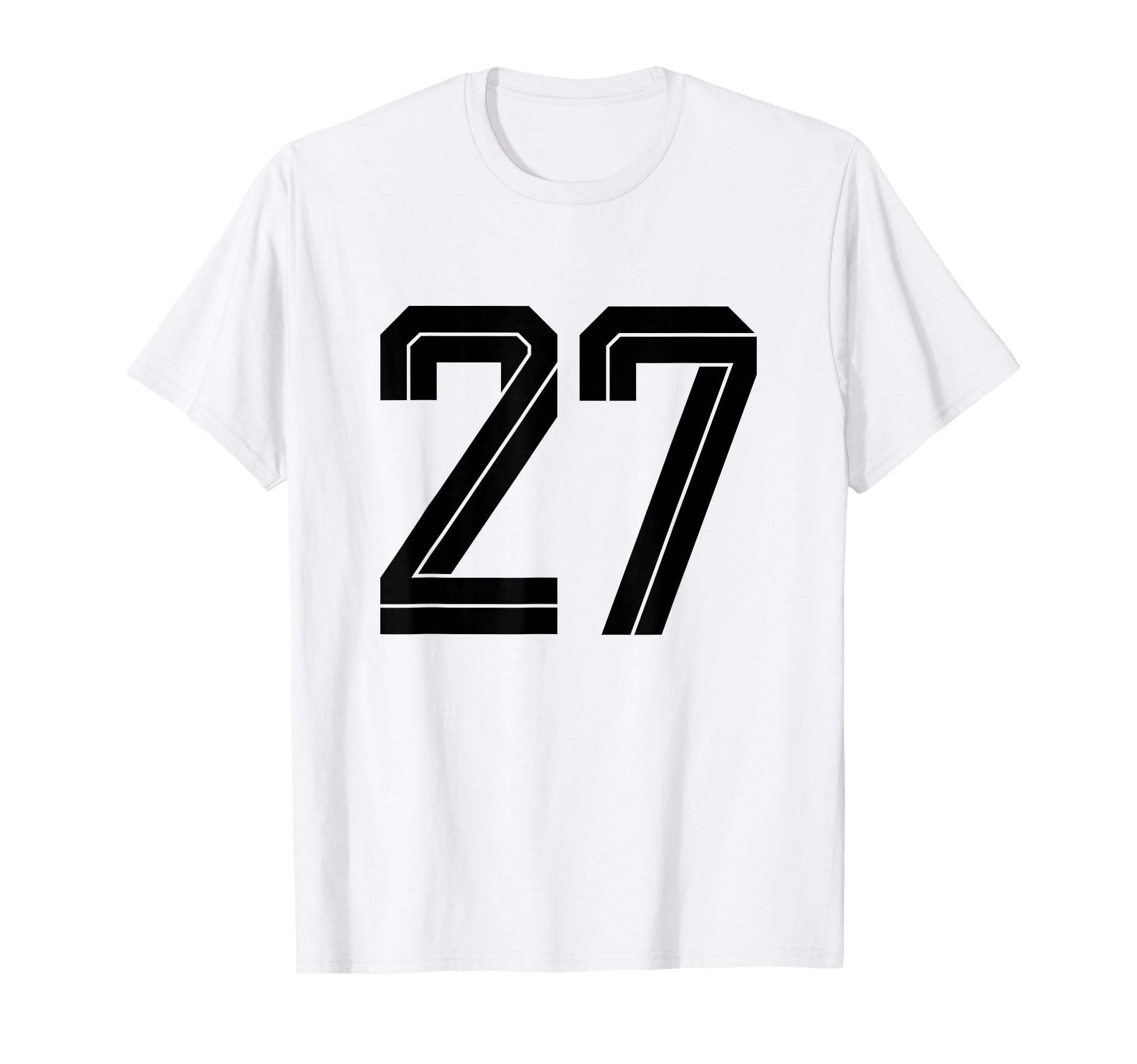 27 White Number 27 Sports Fan Soccer T-Shirt - Custom Art Print Men Women - T-Shirt, Sweatshirt, Hoodie