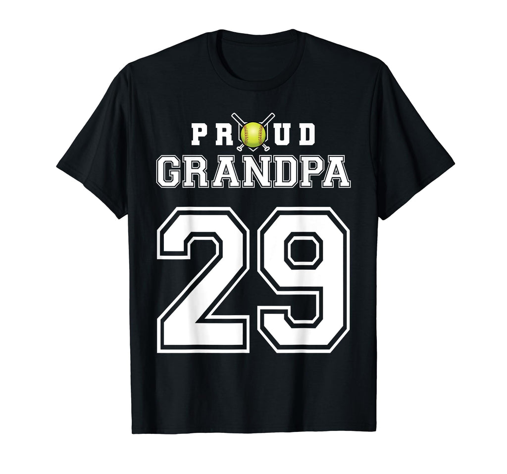 Proud Grandpa Softball Player Number T-Shirt - Streetwear Style for Adults - T-Shirt, Sweatshirt, Hoodie