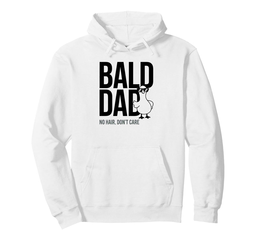 Funny Bald Dad Duck No Hair Dont Care Hoodie - Custom Art Print Men Women - T-Shirt, Sweatshirt, Hoodie