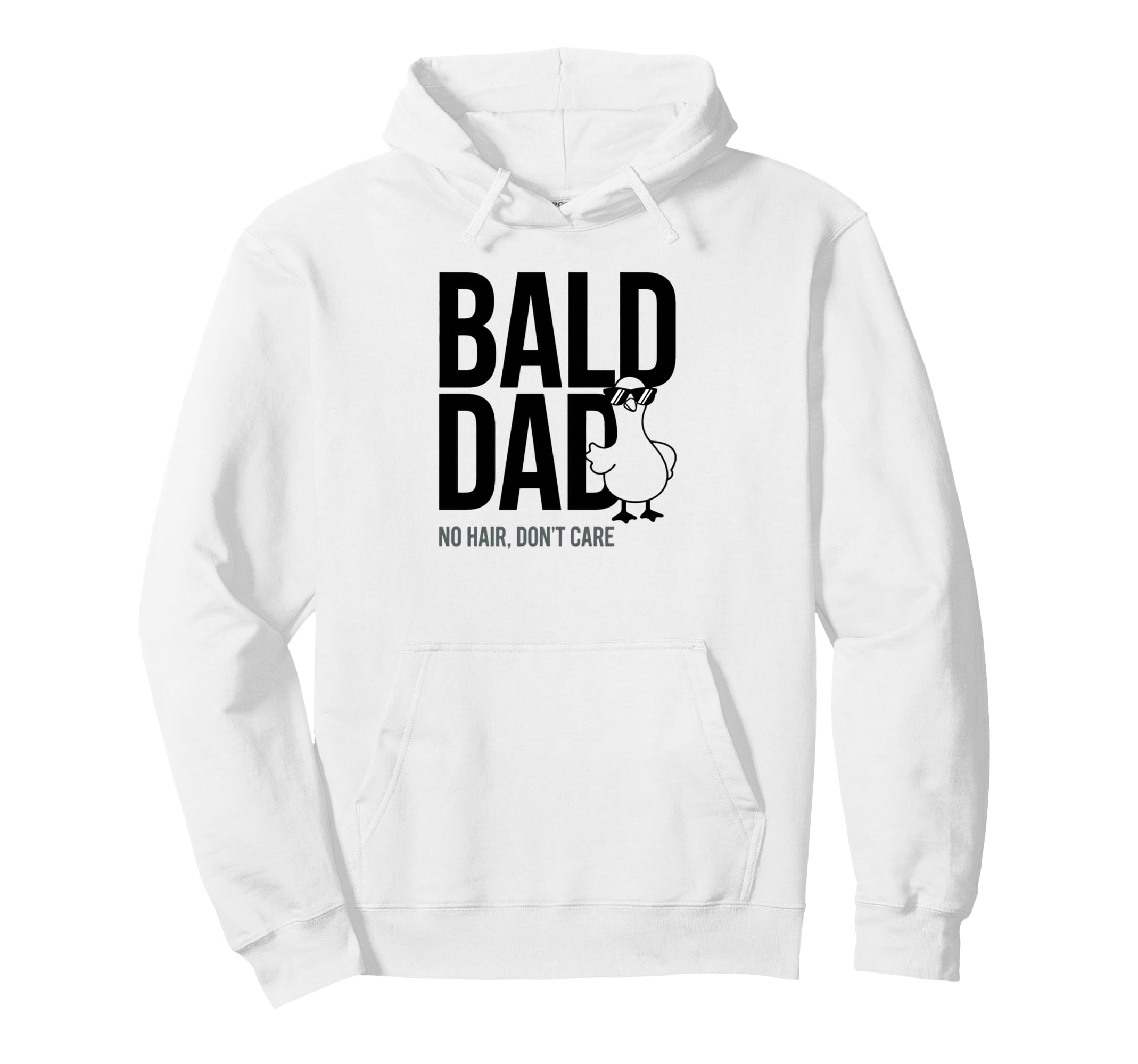 Funny Bald Dad Duck No Hair Dont Care Hoodie - Custom Art Print Men Women - T-Shirt, Sweatshirt, Hoodie